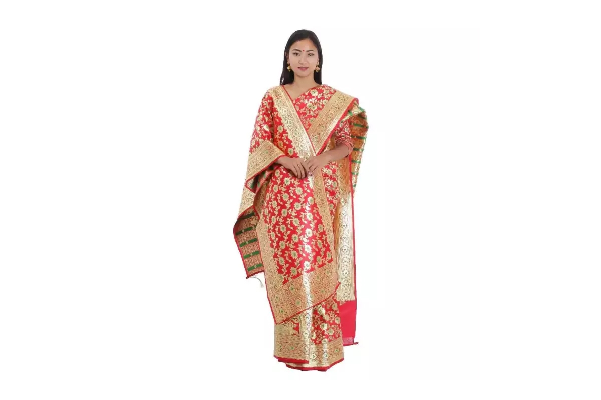 Heavy Banarasi Dopatta Saree - Hamro Fashion